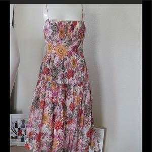 David Meister floral silk dress size 12 worn once